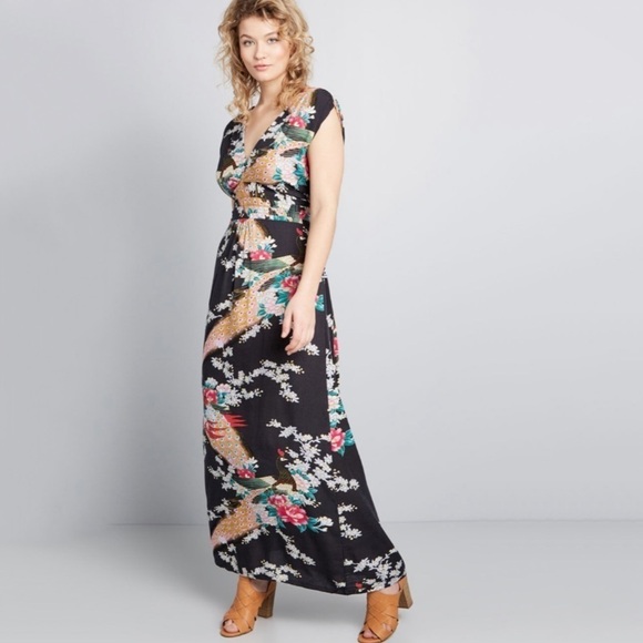 NWT Modcloth Feeling Serene Floral Maxi Dress - Picture 4 of 9